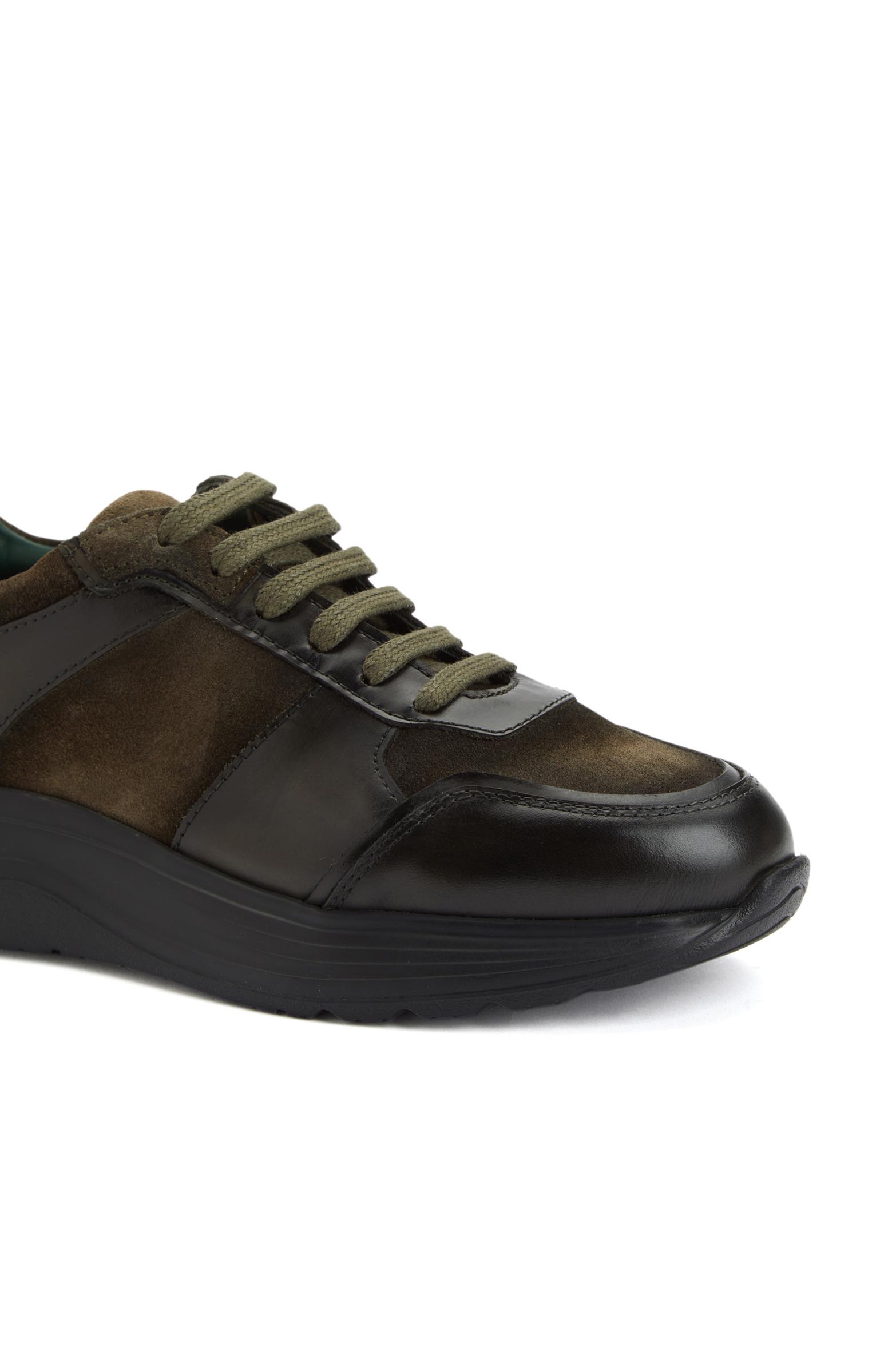  George Hogg Kadın Haki Deri Sneaker