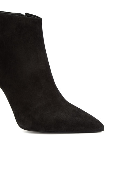  Divarese Kadın Siyah Süet Deri Topuklu Bot