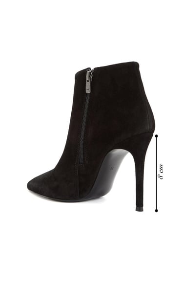  Divarese Kadın Siyah Süet Deri Topuklu Bot