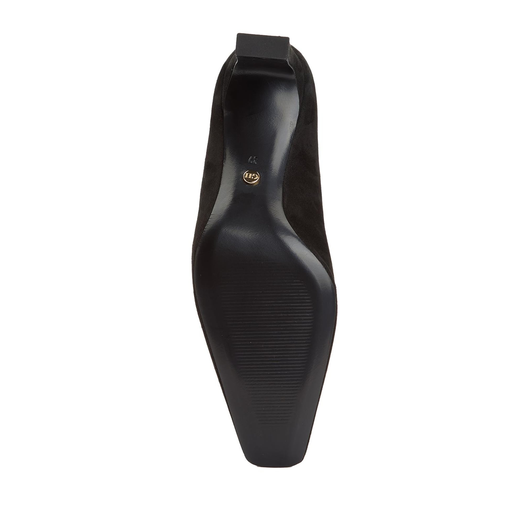 George Hogg Kadın Siyah Toka Detaylı Süet Topuklu Ayakkabı