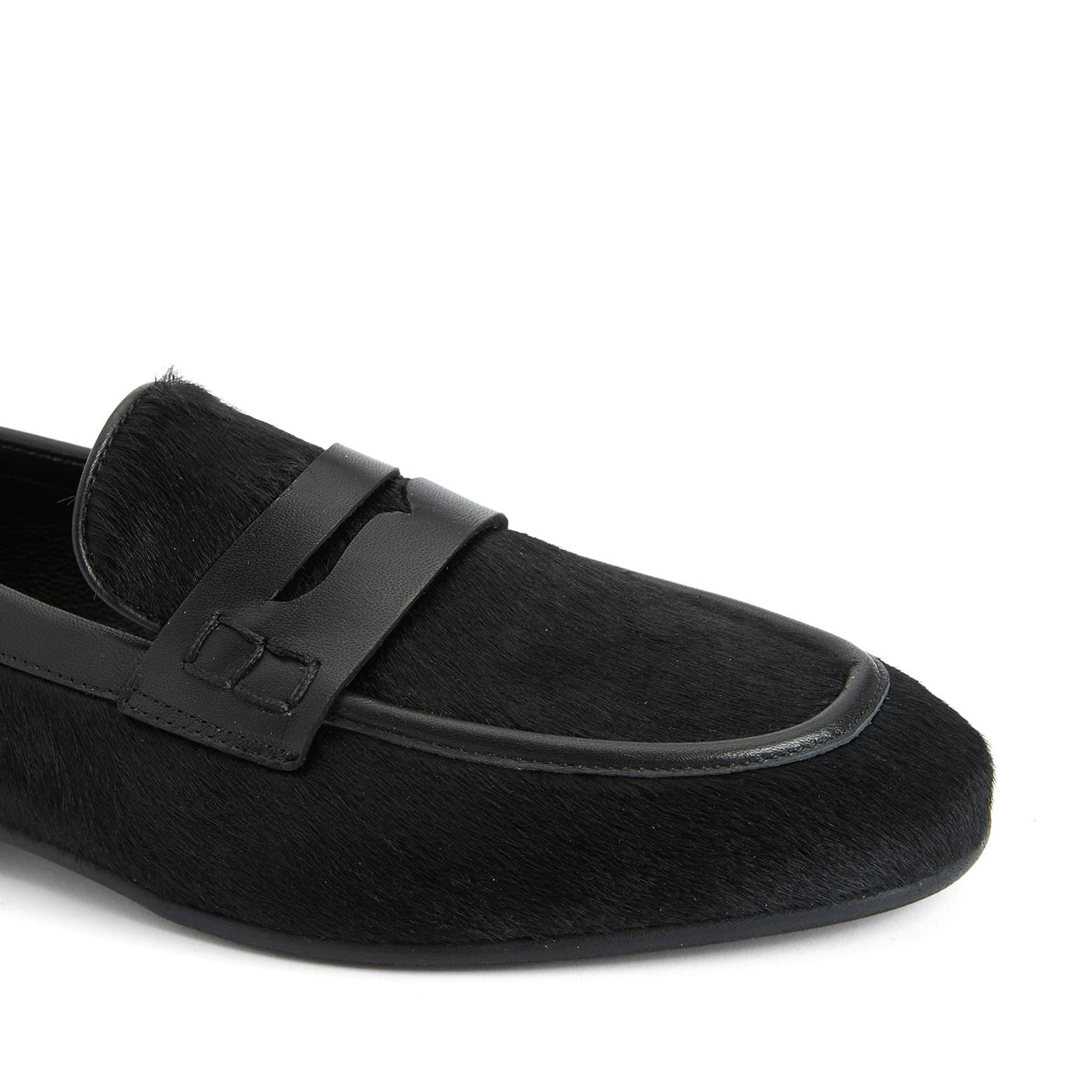 Divarese Kadın Siyah Deri Loafer