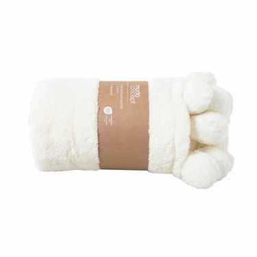  PONPONLU DİZ ÜSTÜ BATTANİYE EKRU 130X160