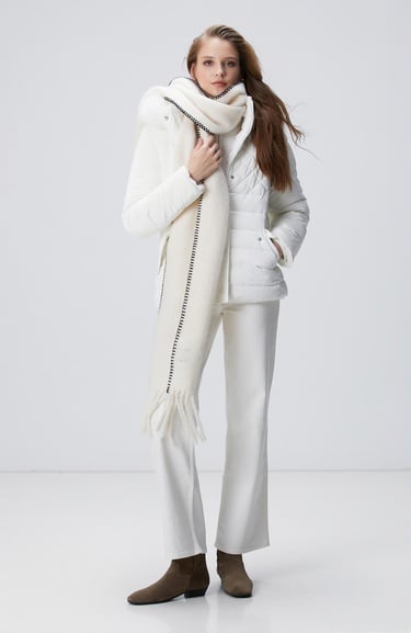  Network Kadın Kırık Beyaz Kapitoneli Mont