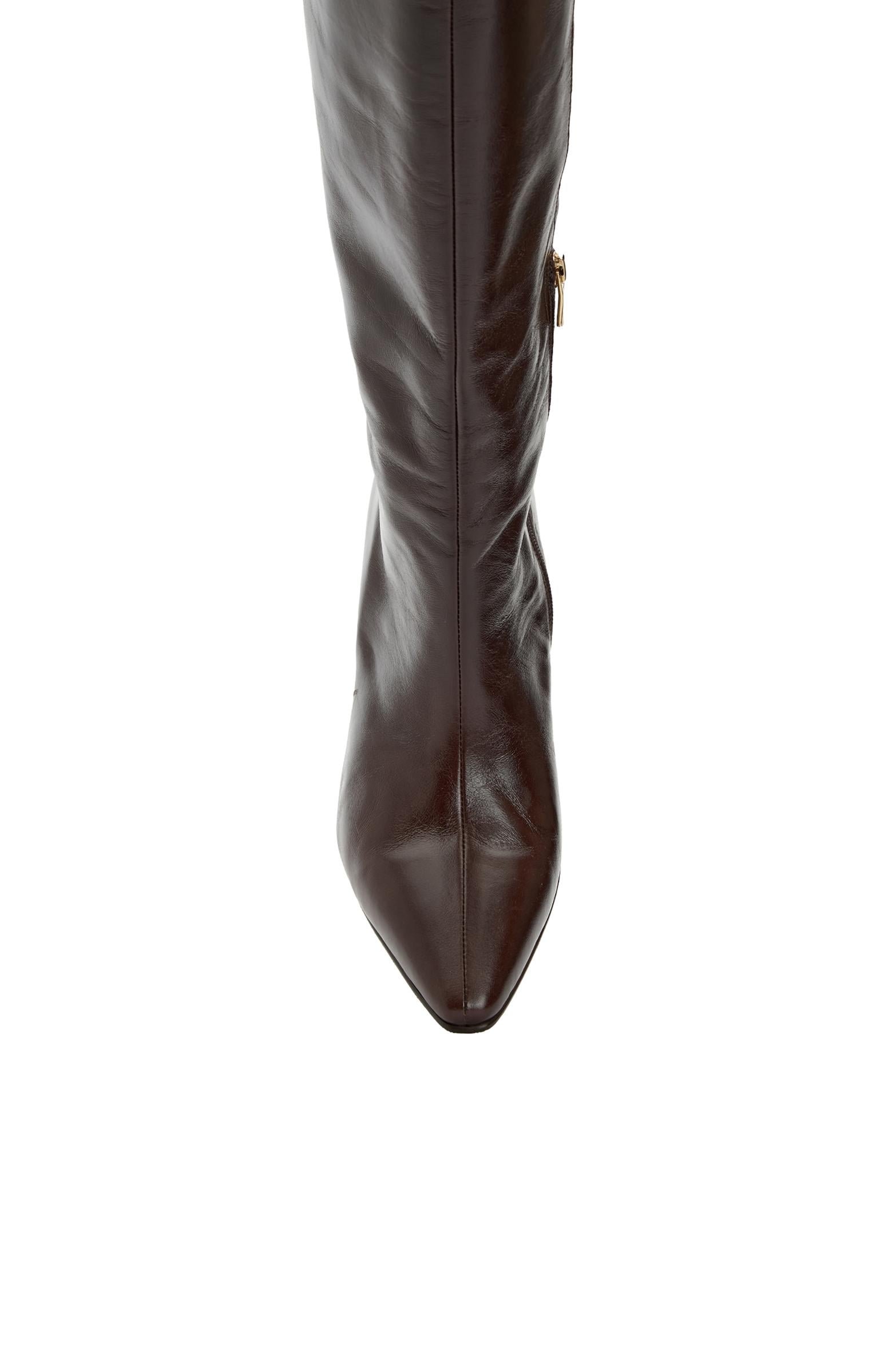 Network Kadın Kahverengi Deri Çizme