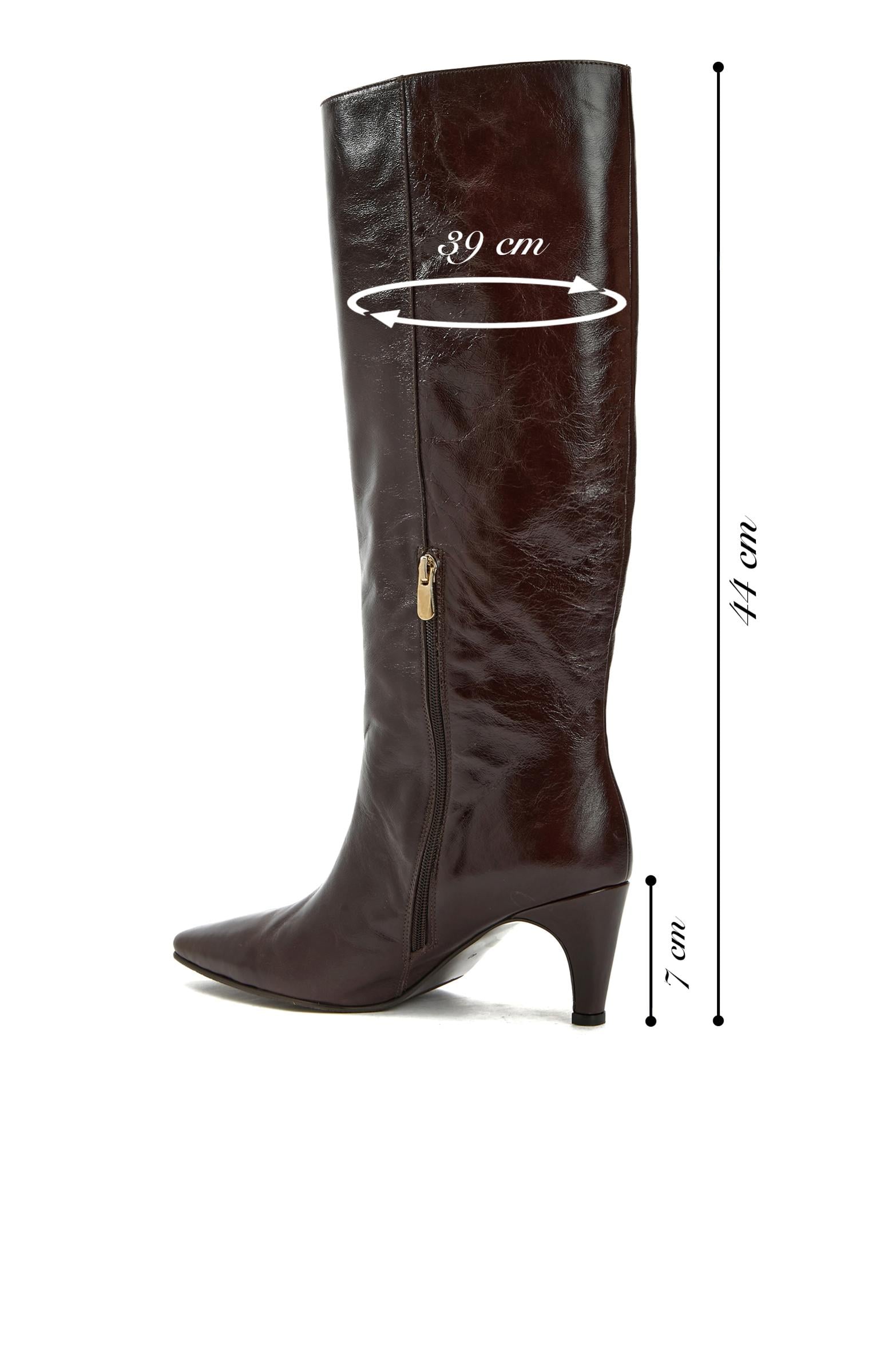 Network Kadın Kahverengi Deri Çizme