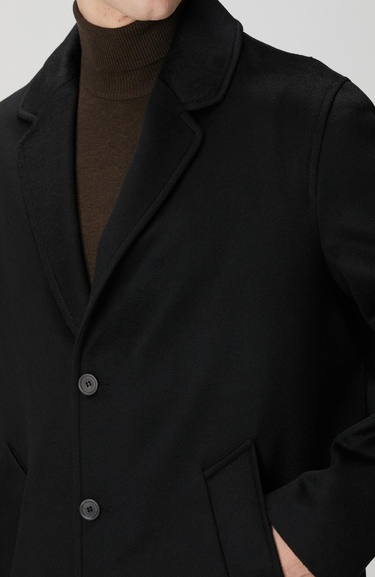  Network Erkek Limited Siyah Yün Palto