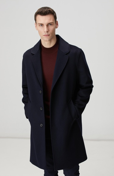  Network Erkek Limited Lacivert Yün Palto