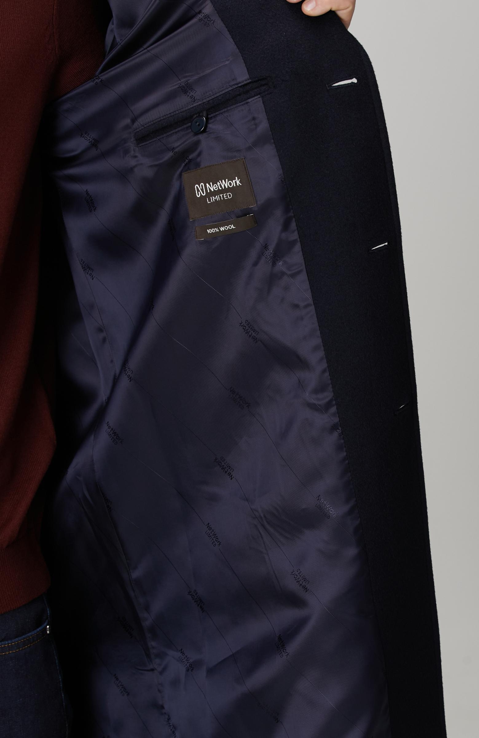  Network Erkek Limited Lacivert Yün Palto