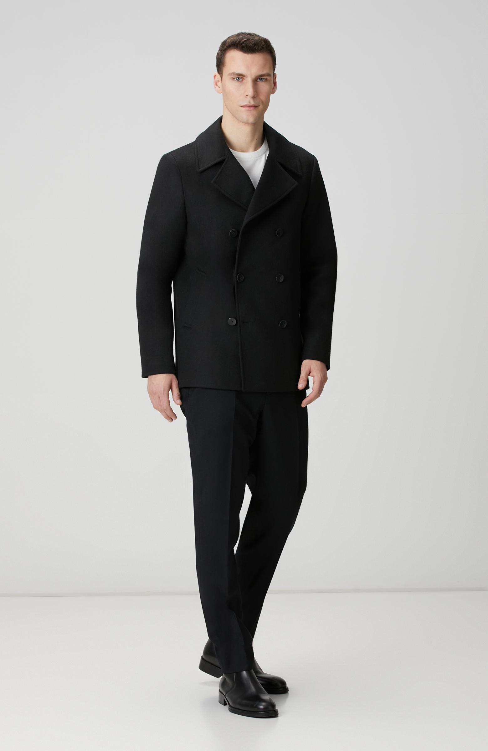 Network Erkek Siyah Kruvaze Gemici Kaban