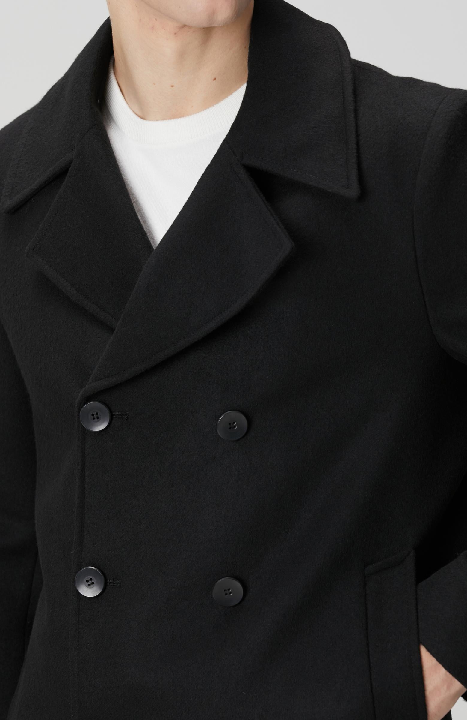  Network Erkek Siyah Kruvaze Gemici Kaban