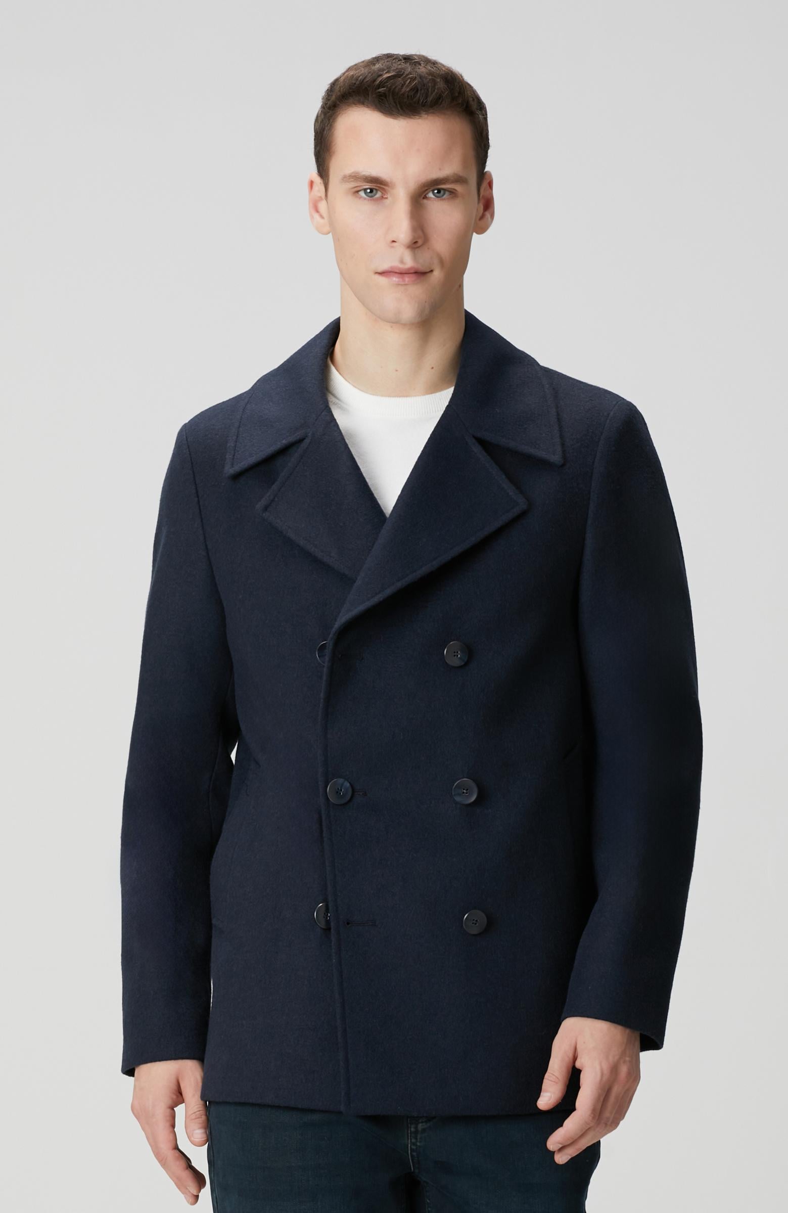 Network Erkek Lacivert Kruvaze Gemici Kaban