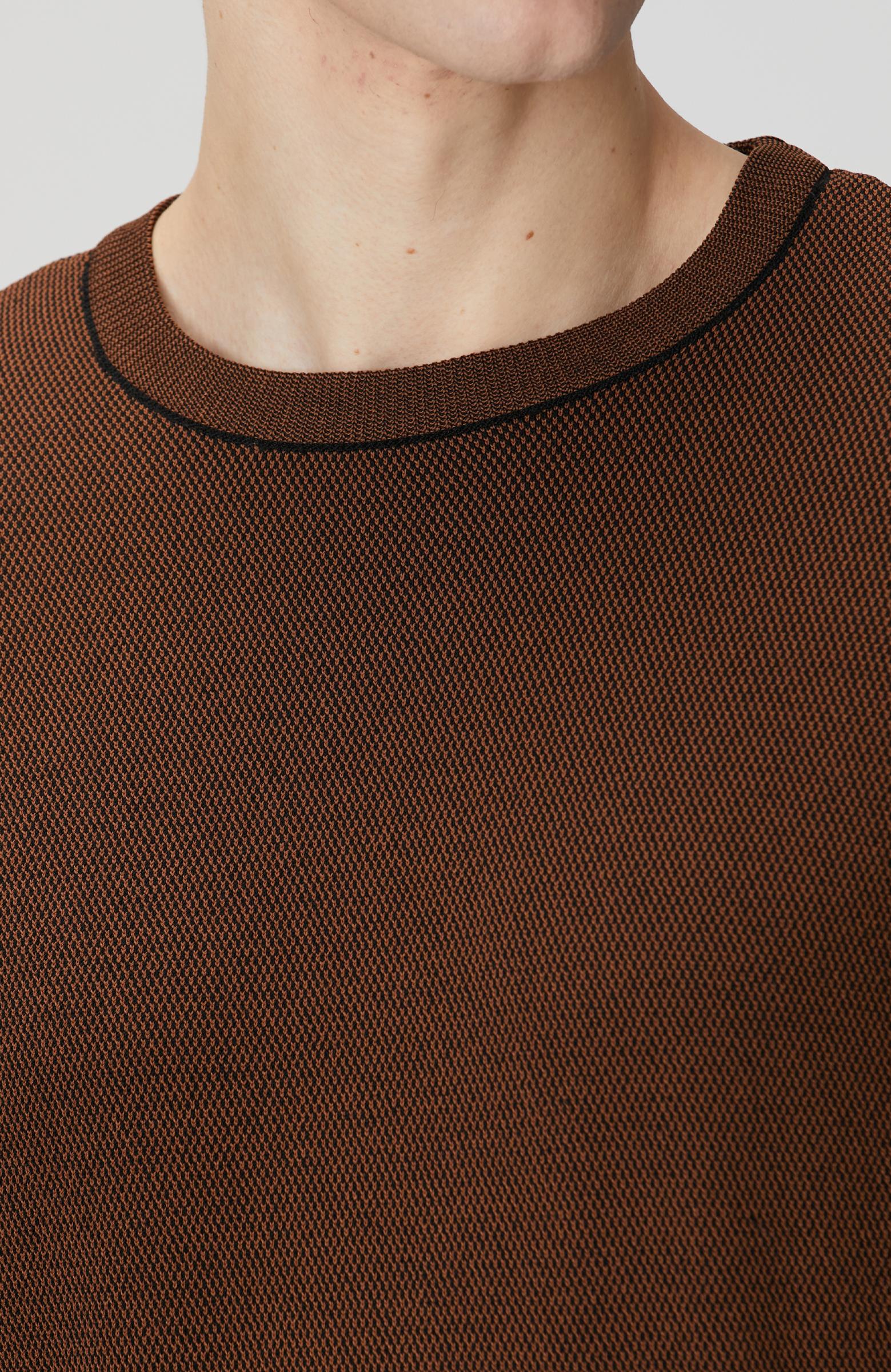 Network Erkek Kahverengi Kolu Jakar Detaylı Triko Kazak