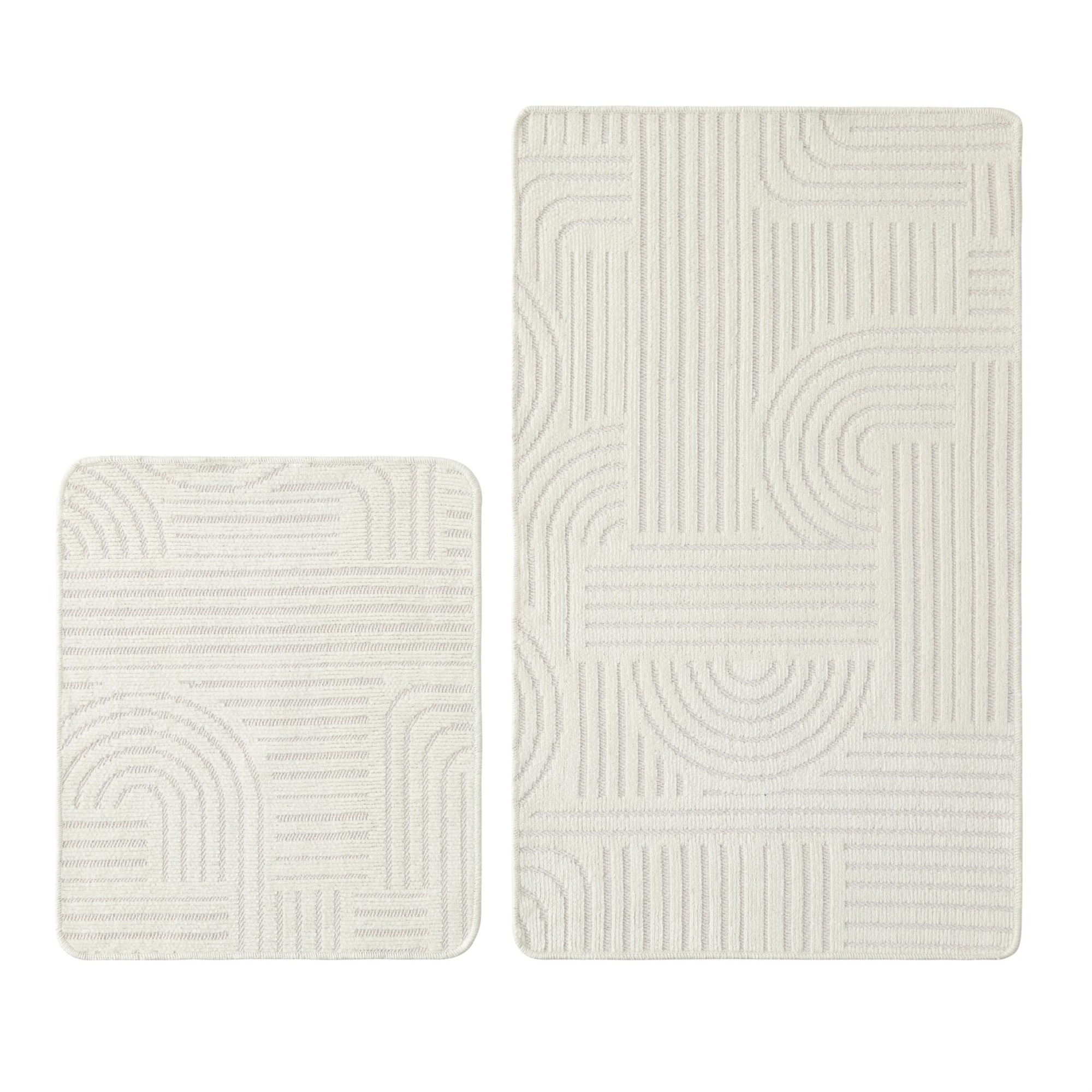 CLOUD 2'Lİ BANYO PASPAS SETİ KREM