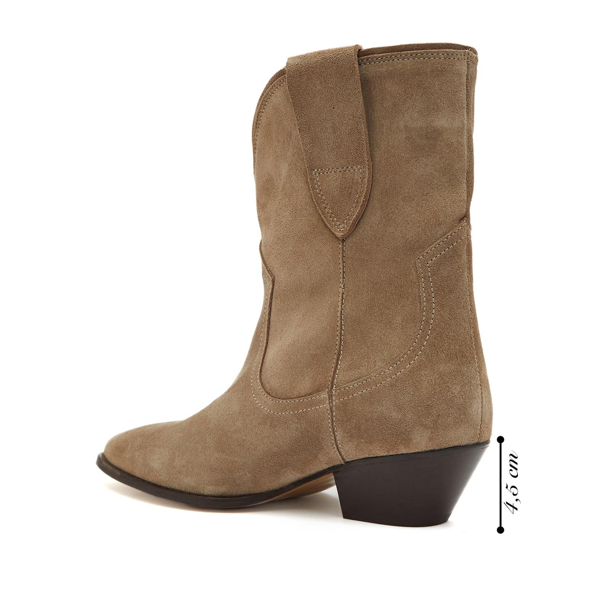 Divarese Kadın Kum Western Süet Deri Bot