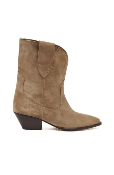  Divarese Kadın Kum Western Süet Deri Bot