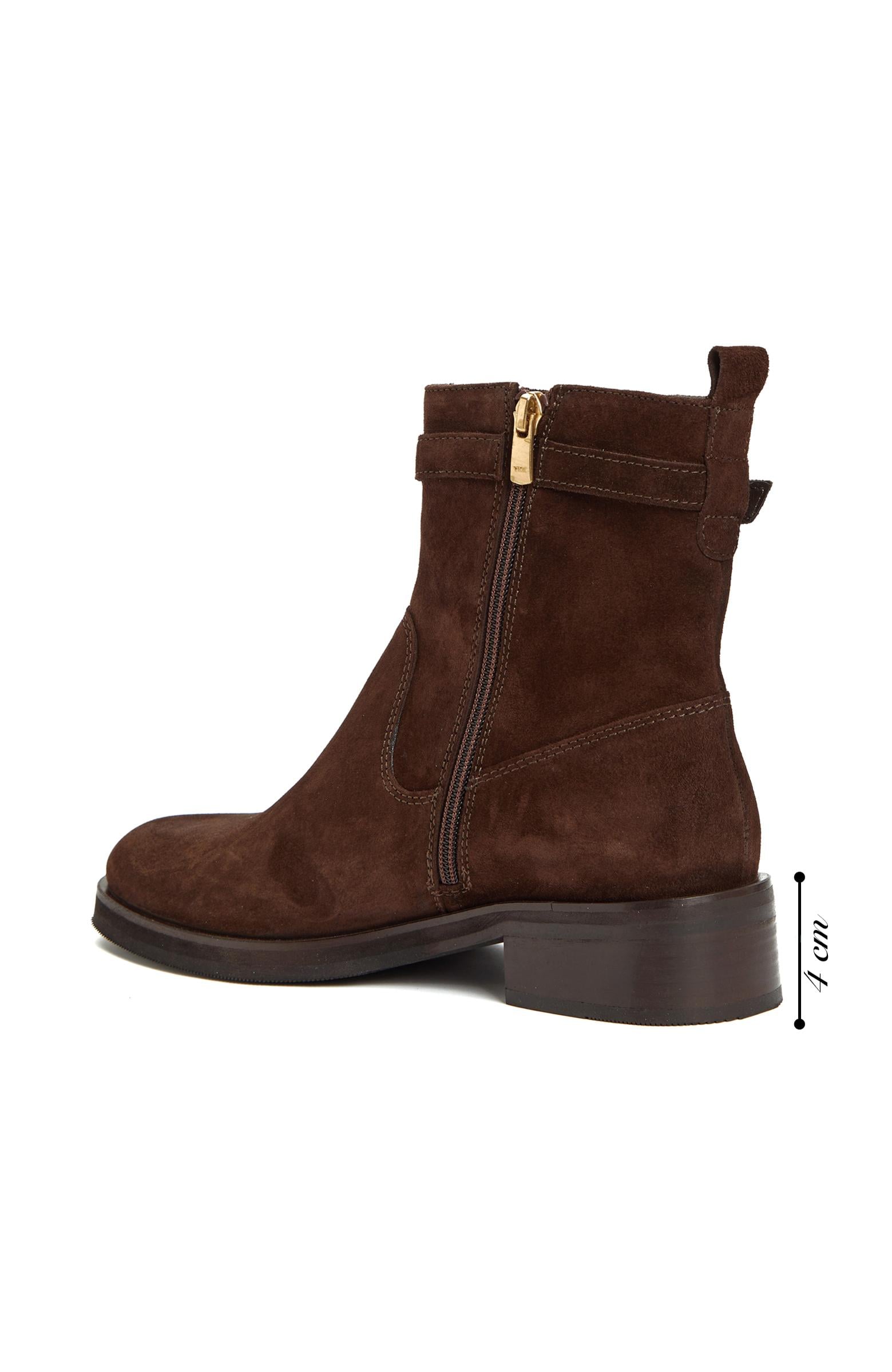 George Hogg Kadın Kahverengi Toka Detaylı Deri Bot