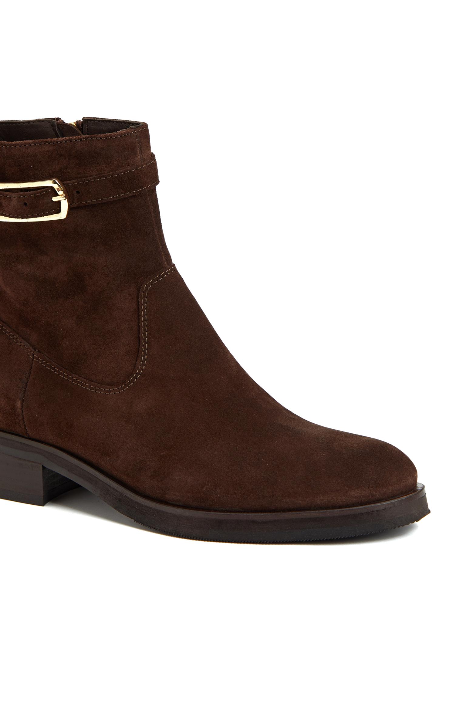 George Hogg Kadın Kahverengi Toka Detaylı Deri Bot