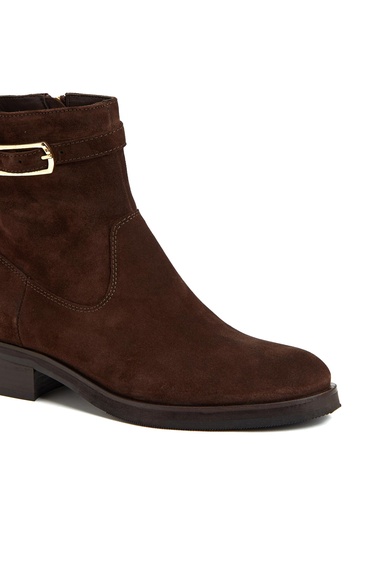  George Hogg Kadın Kahverengi Toka Detaylı Deri Bot
