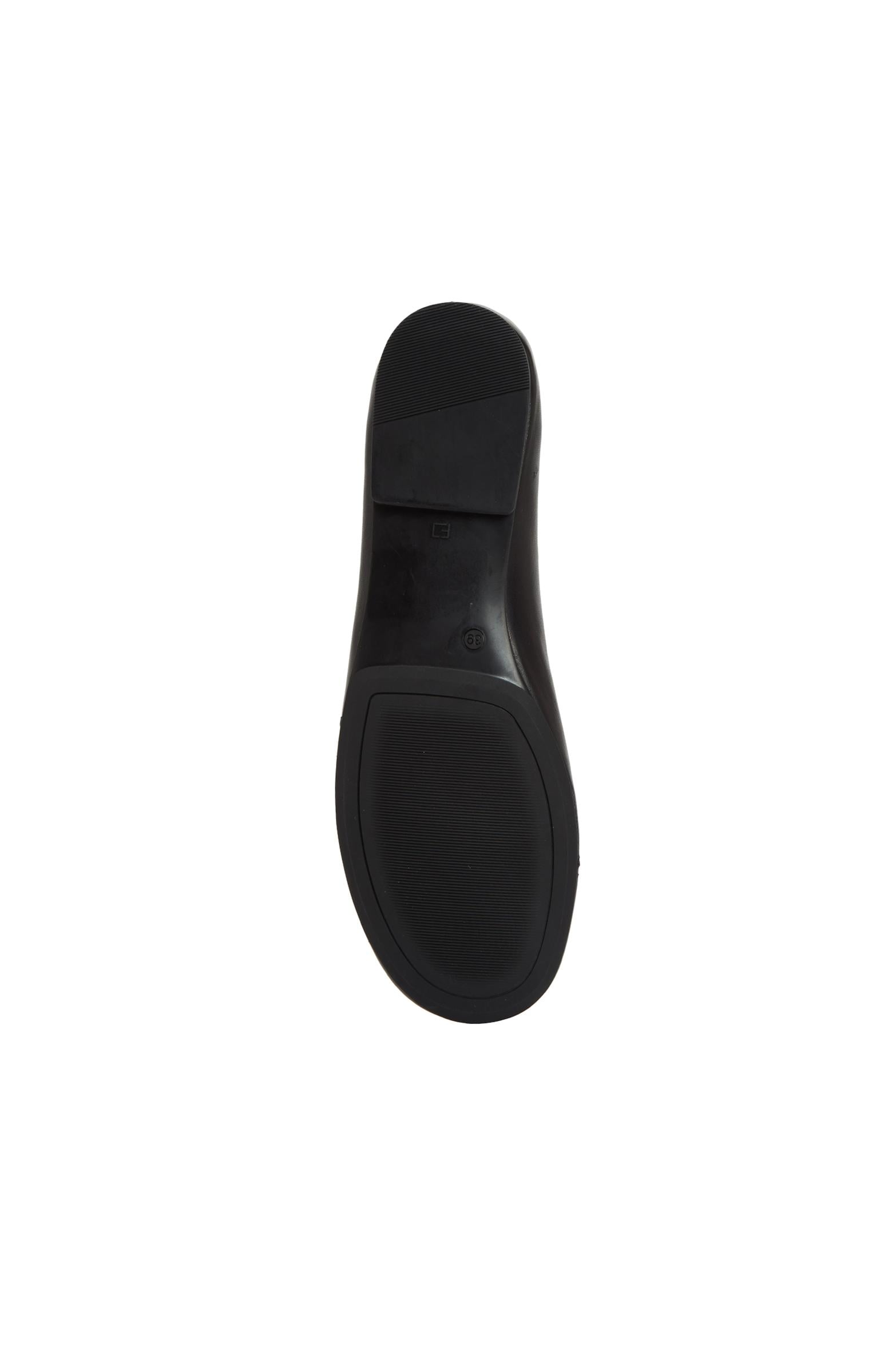 Network Kadın Siyah Deri Babet