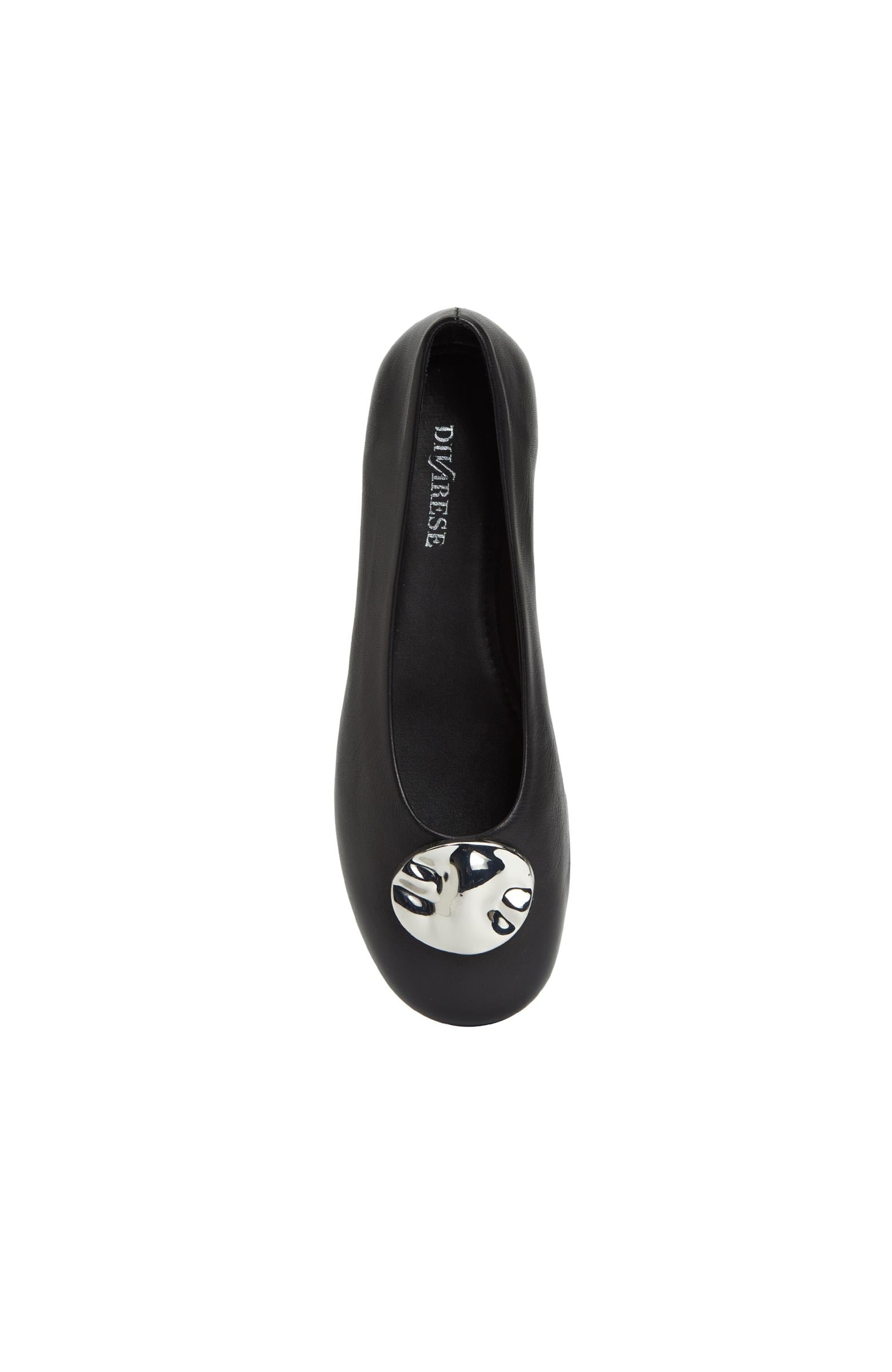 Divarese Kadın Siyah Toka Detaylı Deri Babet