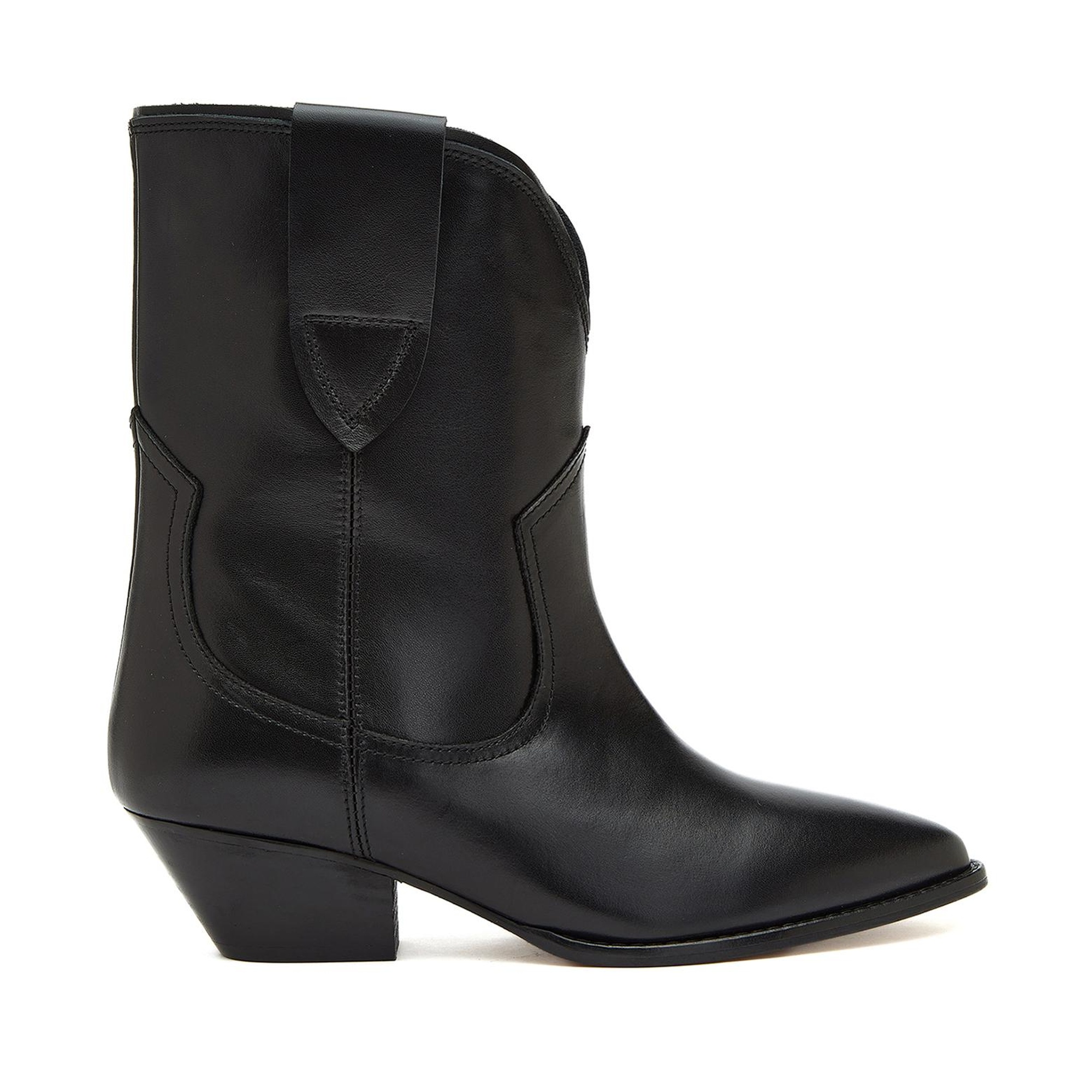 Divarese Kadın Siyah Western Deri Bot