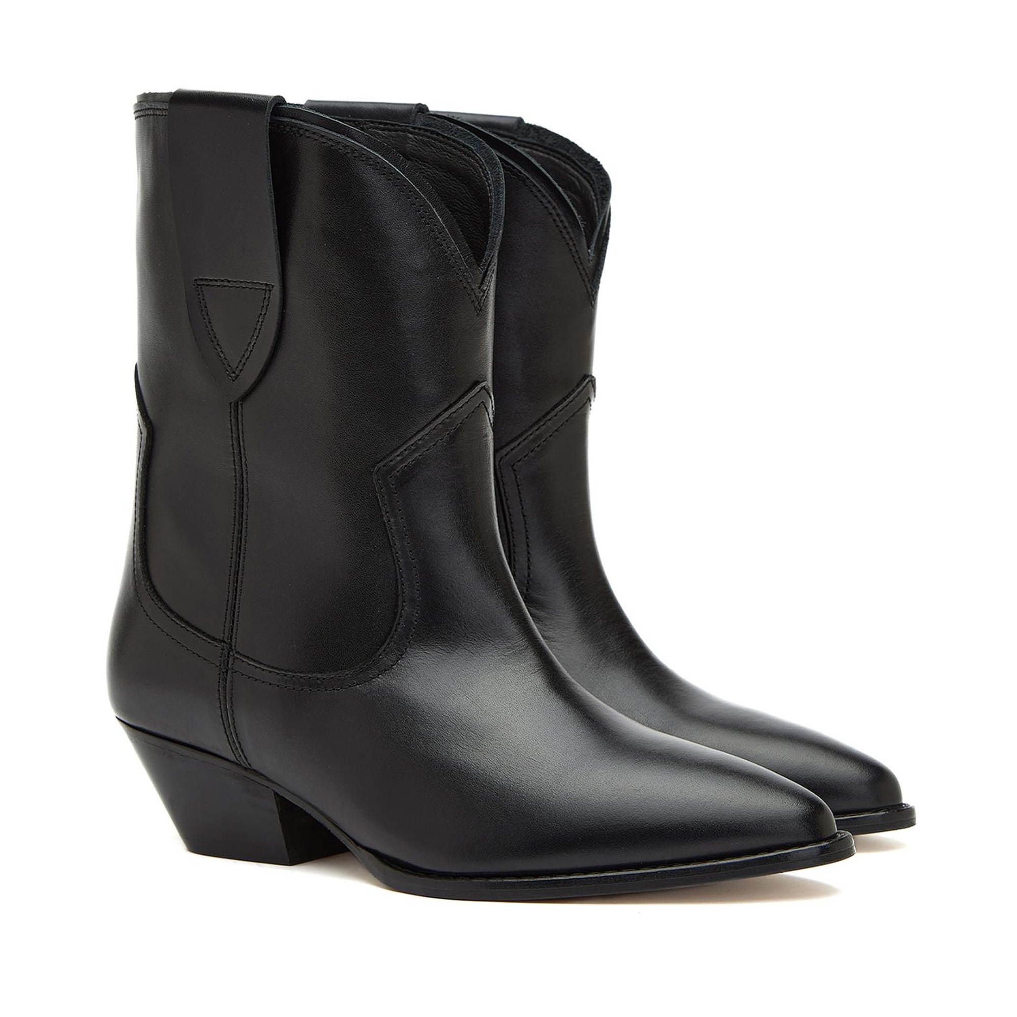 Divarese Kadın Siyah Western Deri Bot