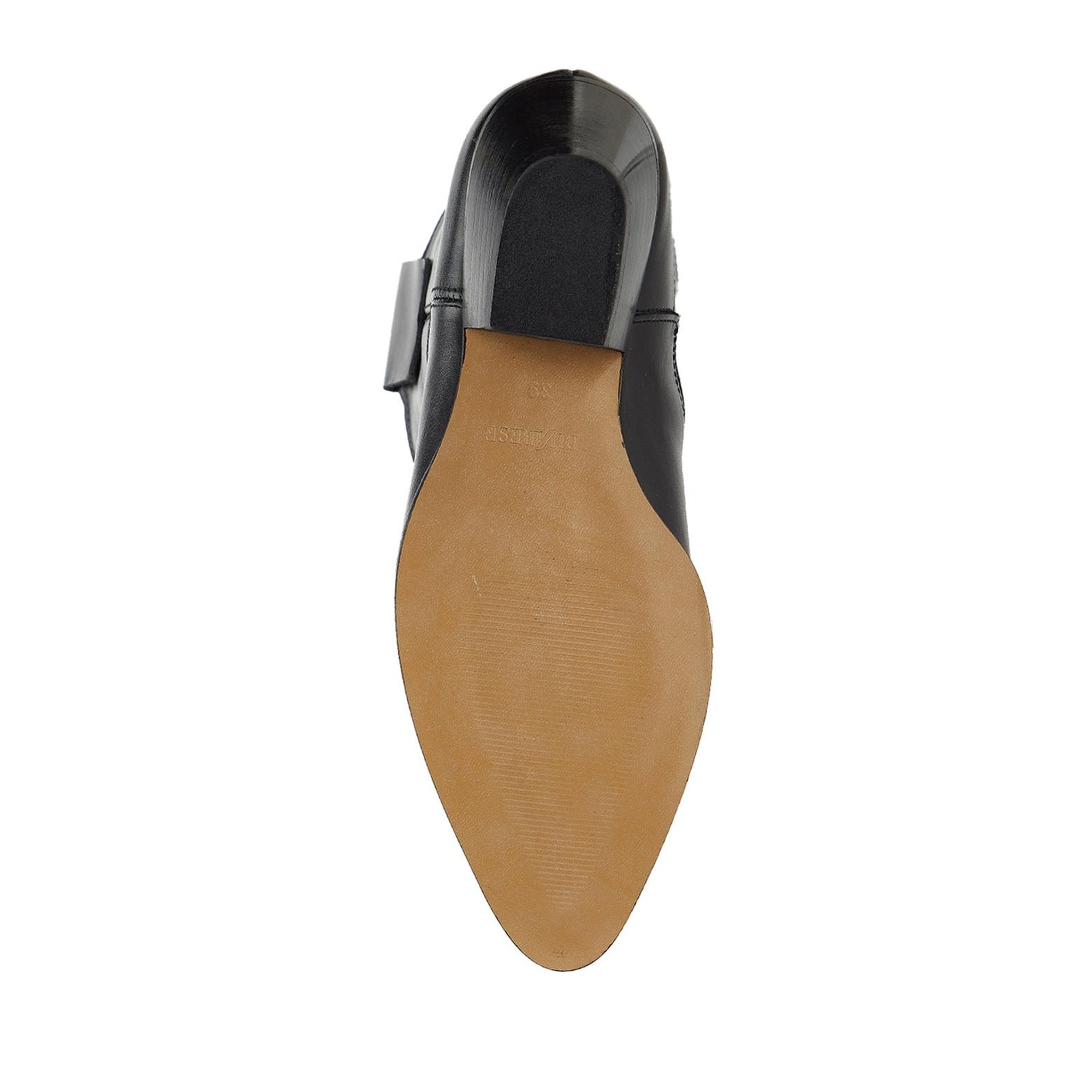 Divarese Kadın Siyah Western Deri Bot