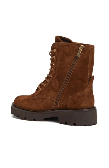  Divarese Kadın Hardal Postal Süet Deri Bot