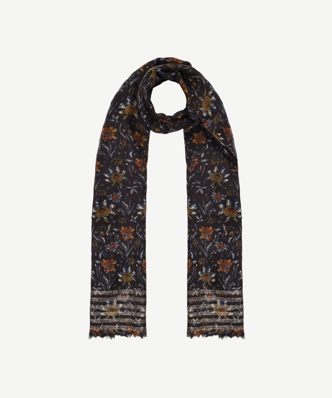  YARGICI Çiçek Desenli Yün Şal