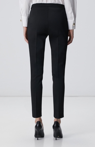  Network Kadın Siyah Kemeri Lastik Detaylı Pantolon