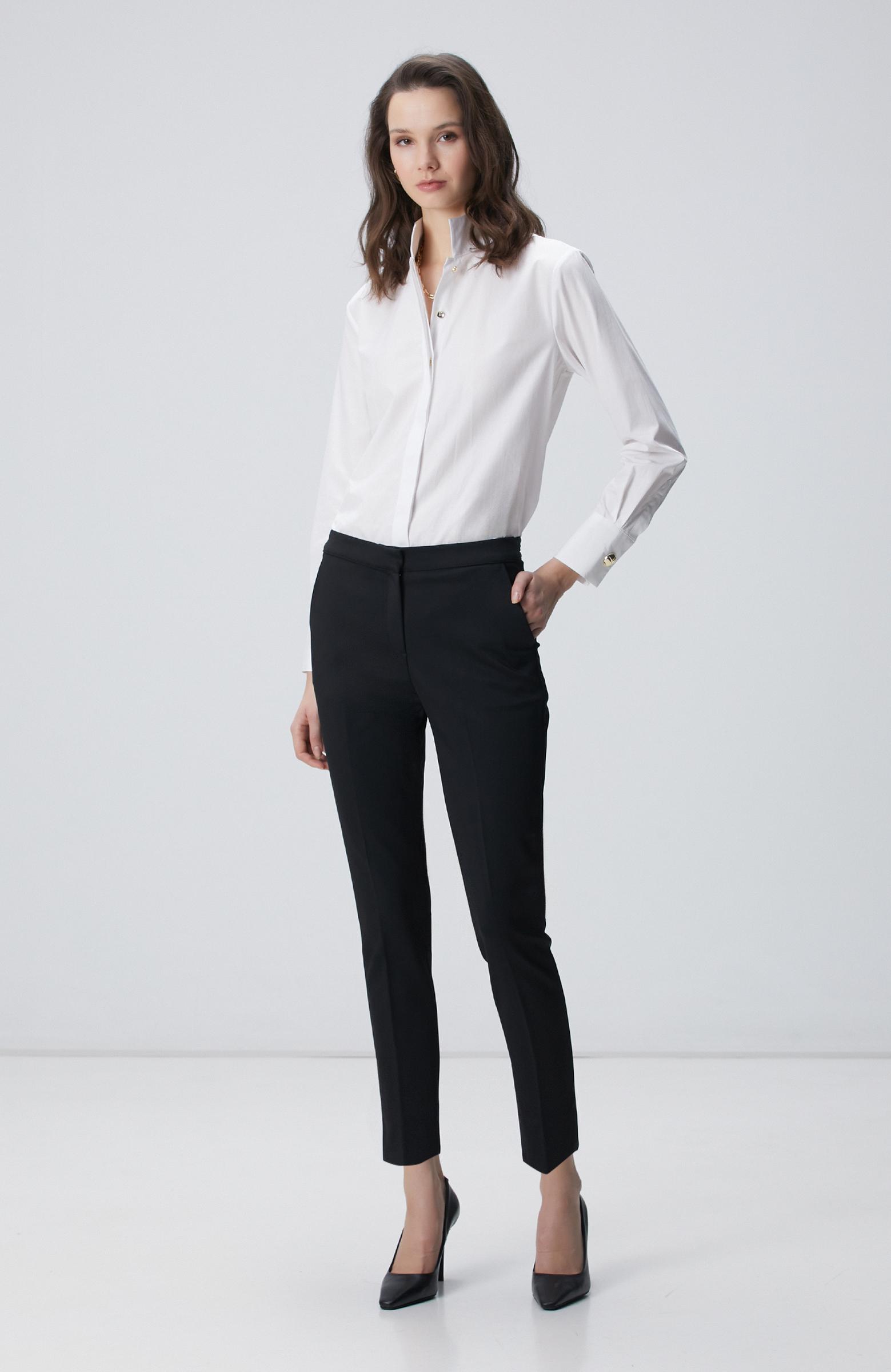  Network Kadın Siyah Kemeri Lastik Detaylı Pantolon