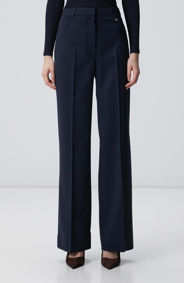  Network Kadın Lacivert Yün Karışımlı Pantolon