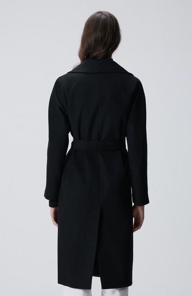  Network Kadın Siyah Geniş Yakalı Manto