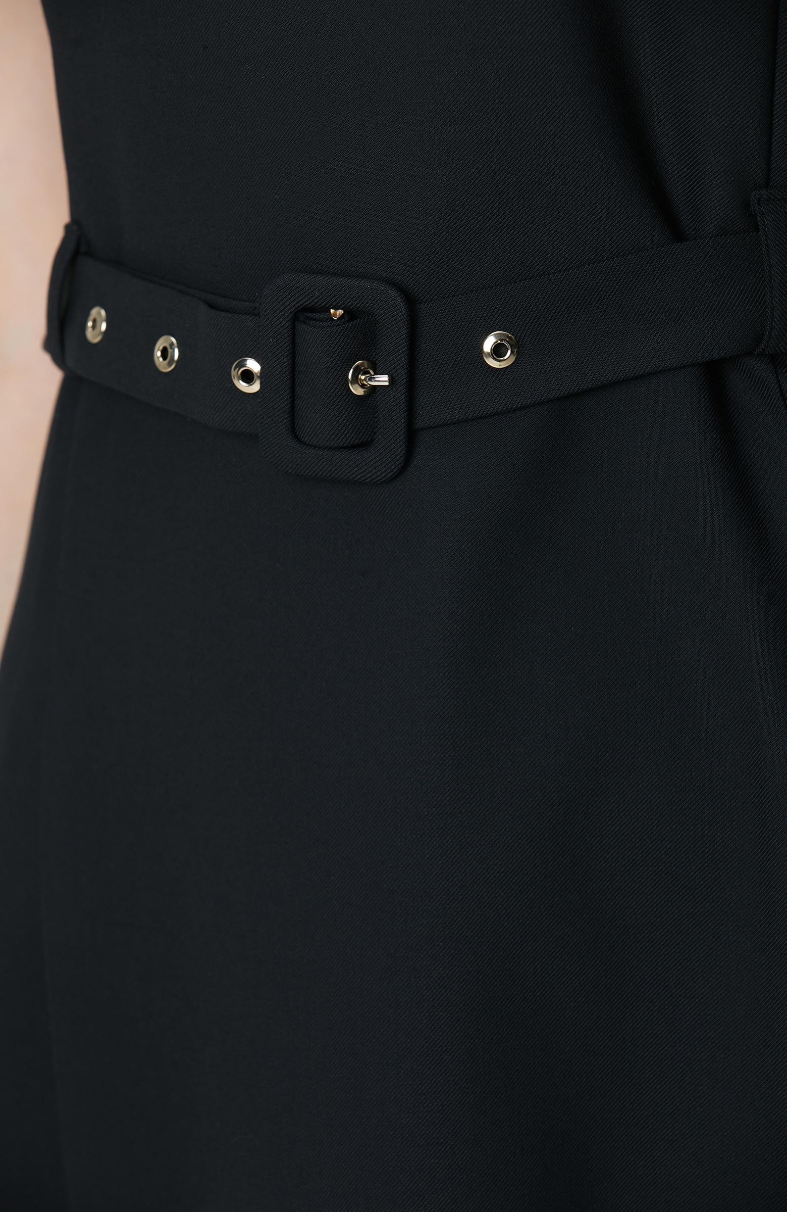 Network Kadın Siyah Kemerli Mini Elbise