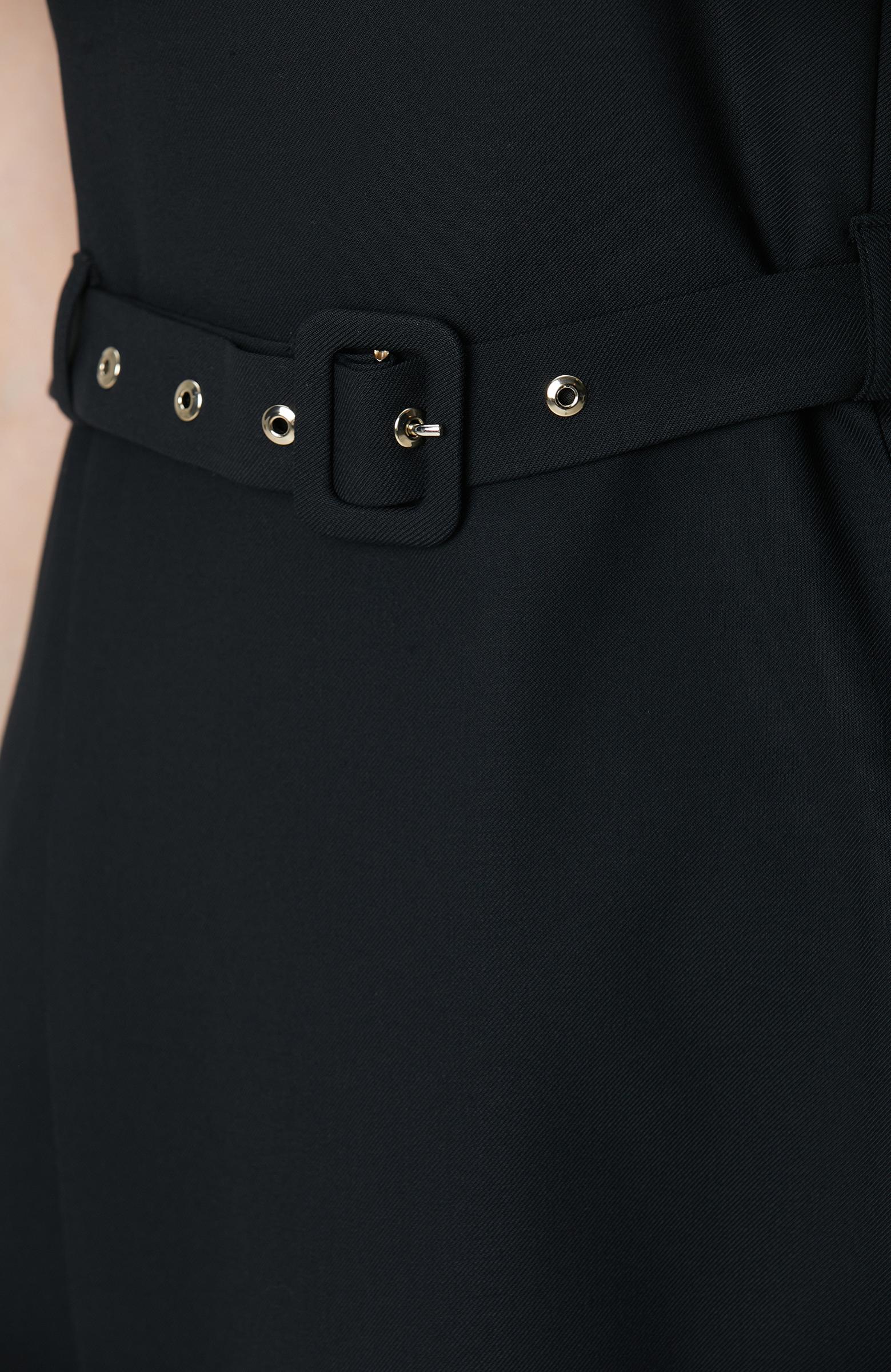  Network Kadın Siyah Kemerli Mini Elbise