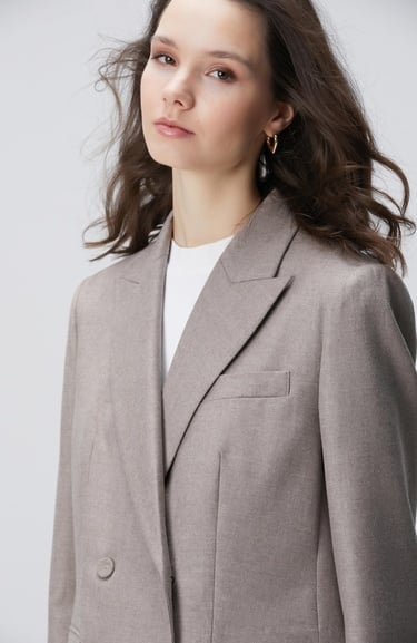  Network Kadın Limited Loro Piana Vizon Kaşmir Karışımlı Yün Ceket