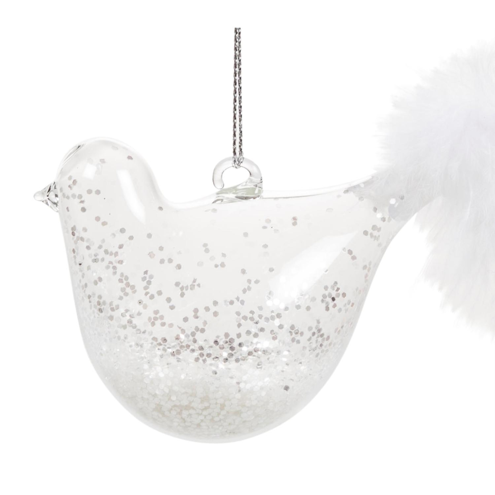 BIRDY CAM YILBAŞI AĞAÇ SÜSÜ 7X5 CM