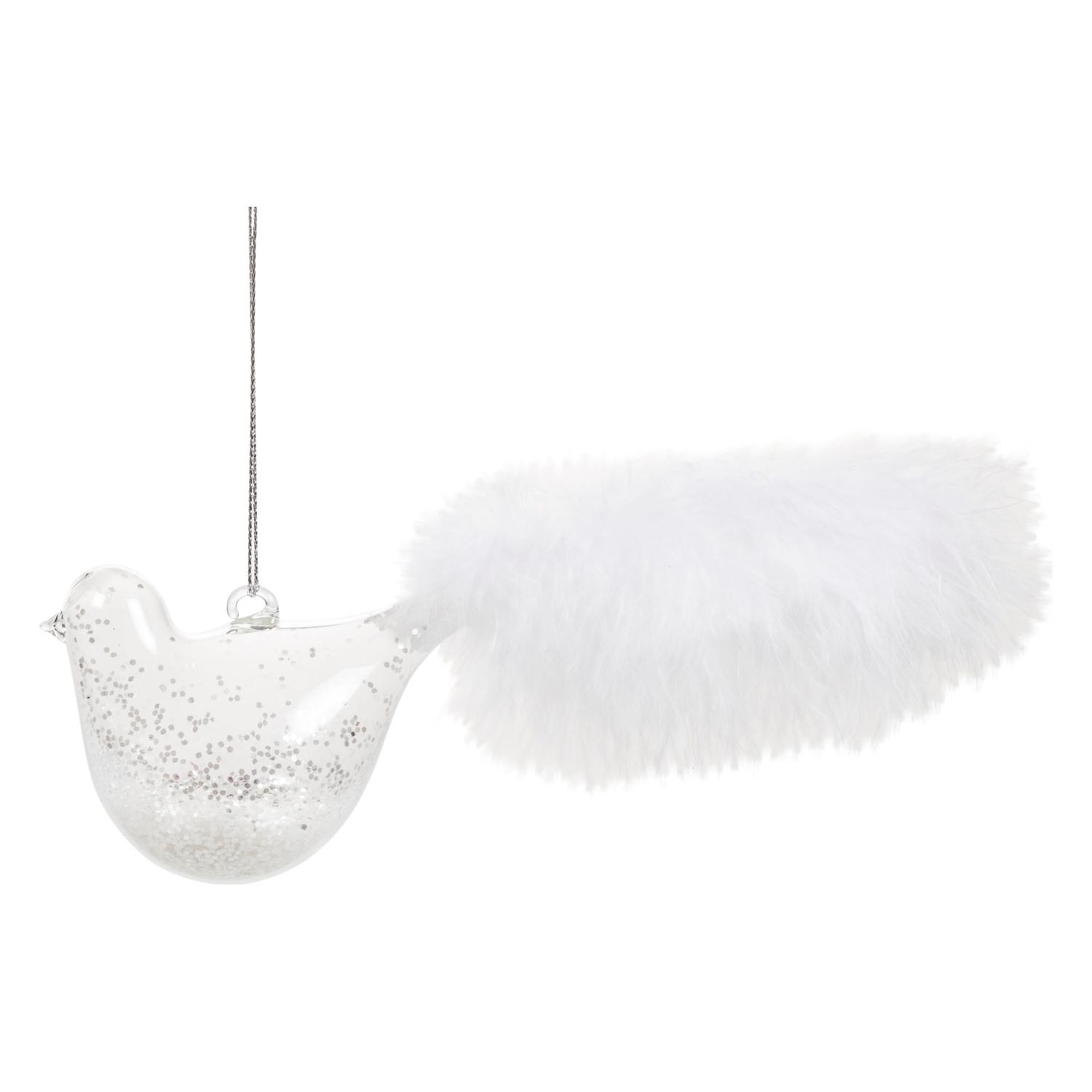 BIRDY CAM YILBAŞI AĞAÇ SÜSÜ 7X5 CM