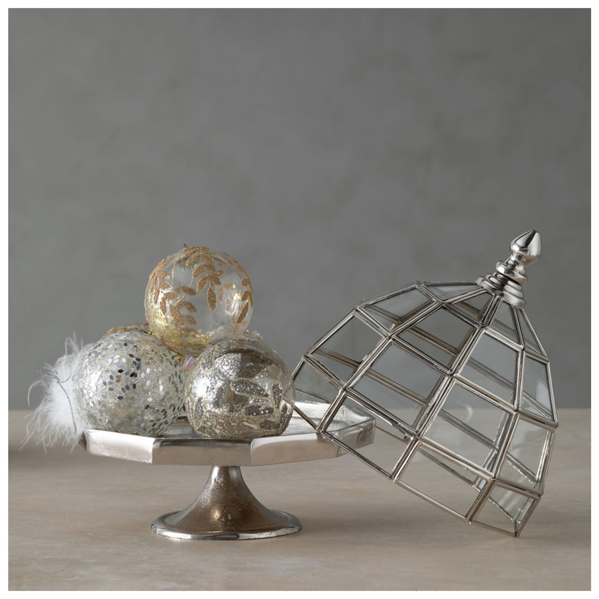 SILVER LEAF AĞAÇ SÜSÜ 8CM