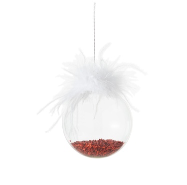  WHITE FLUFFY AĞAÇ SÜSÜ 8 CM