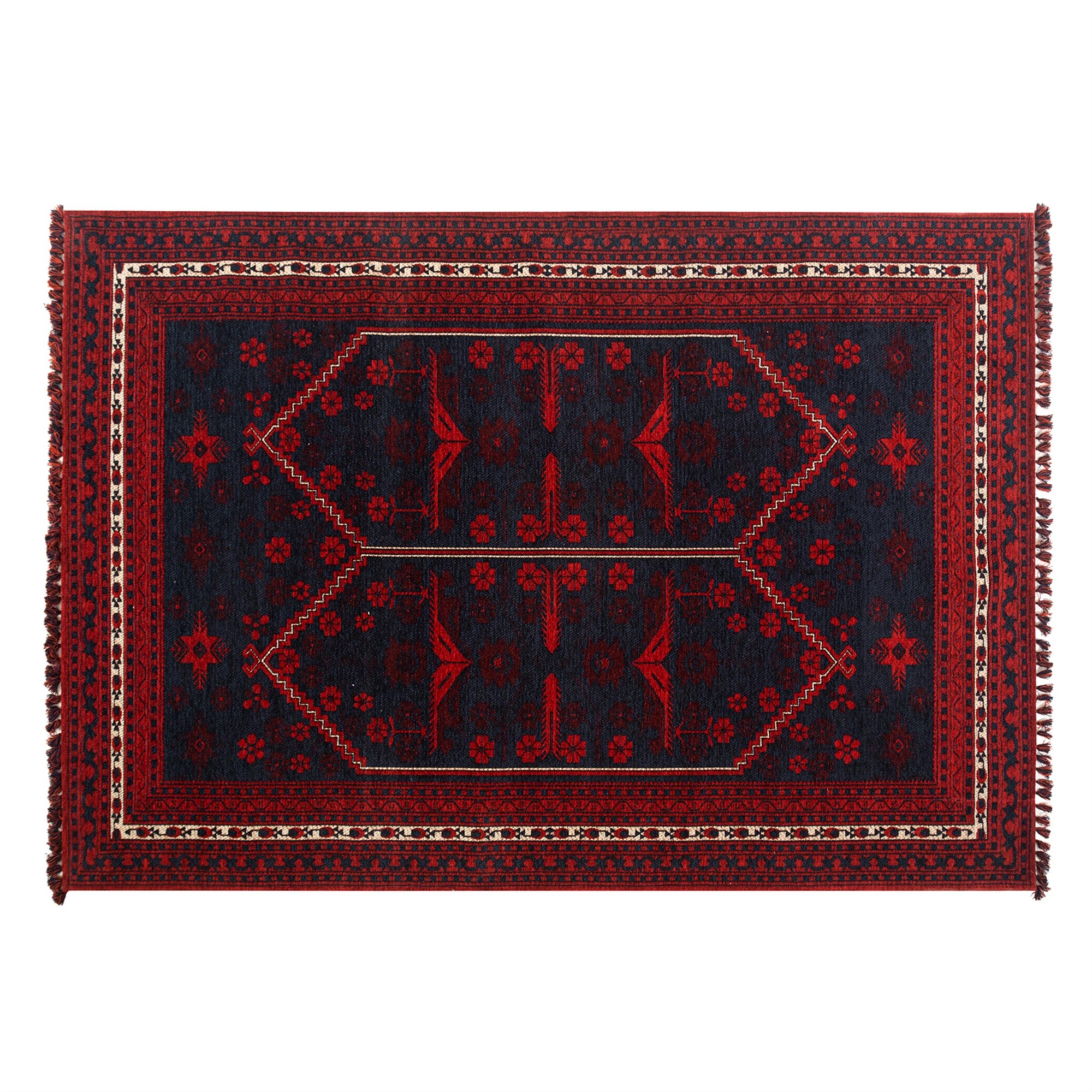 JINA HALI KIRMIZI LACİVERT 160X230