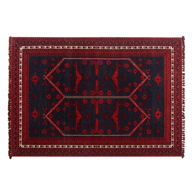  JINA HALI KIRMIZI LACİVERT 160X230