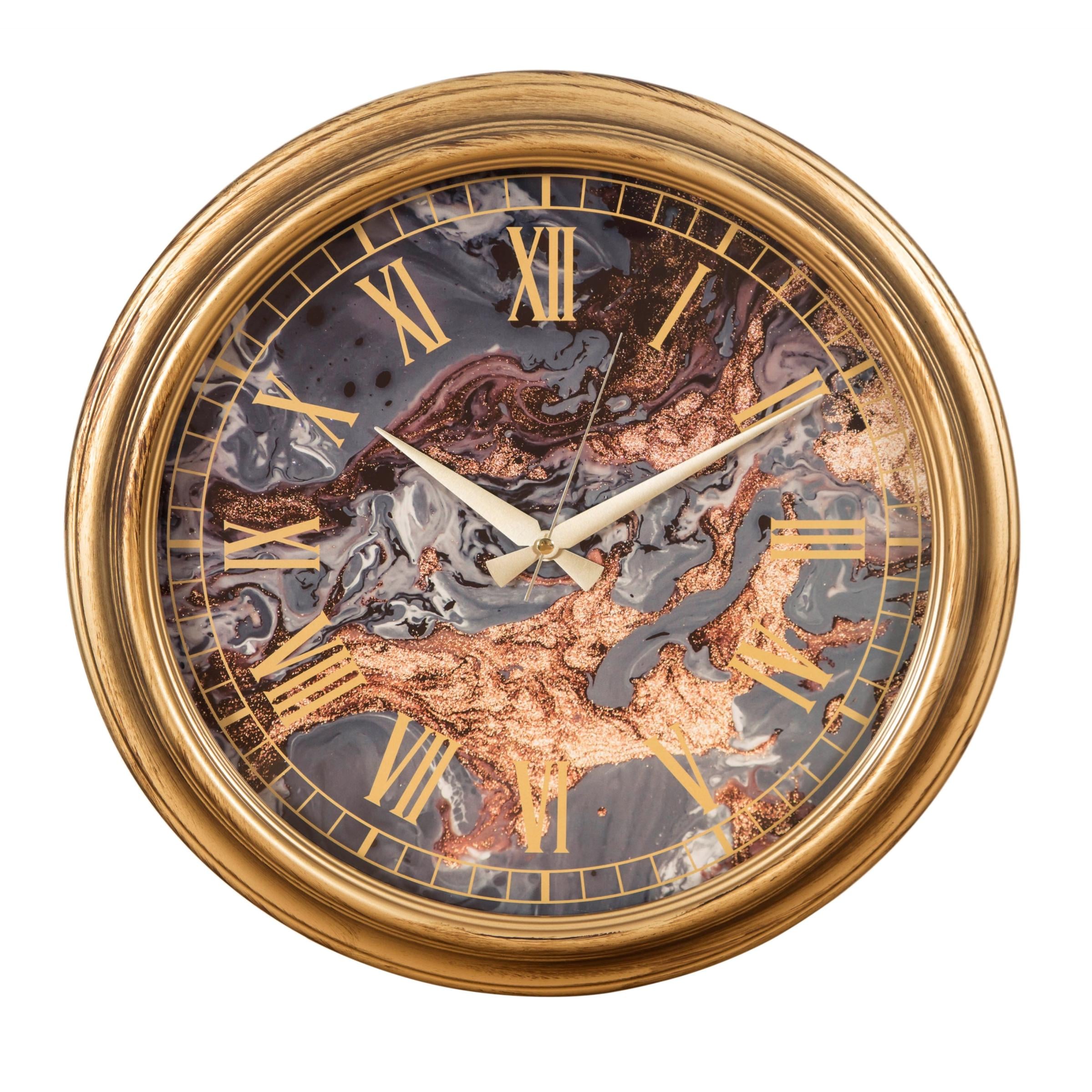  MARBLE DUVAR SAATİ 46 CM BRONZ