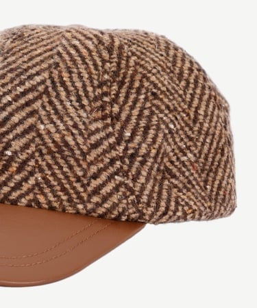  YARGICI Balıksırtı Desenli Yün Şapka