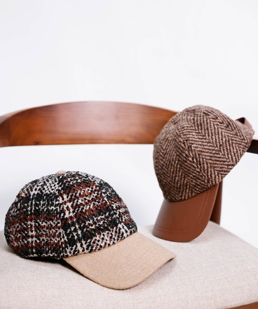  YARGICI Balıksırtı Desenli Yün Şapka