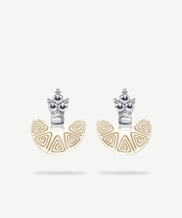  YARGICI Gold Ve Gümüş Detaylı Küpe