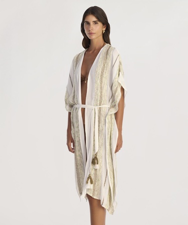  YARGICI Uzun Bağlama Detaylı Elbise