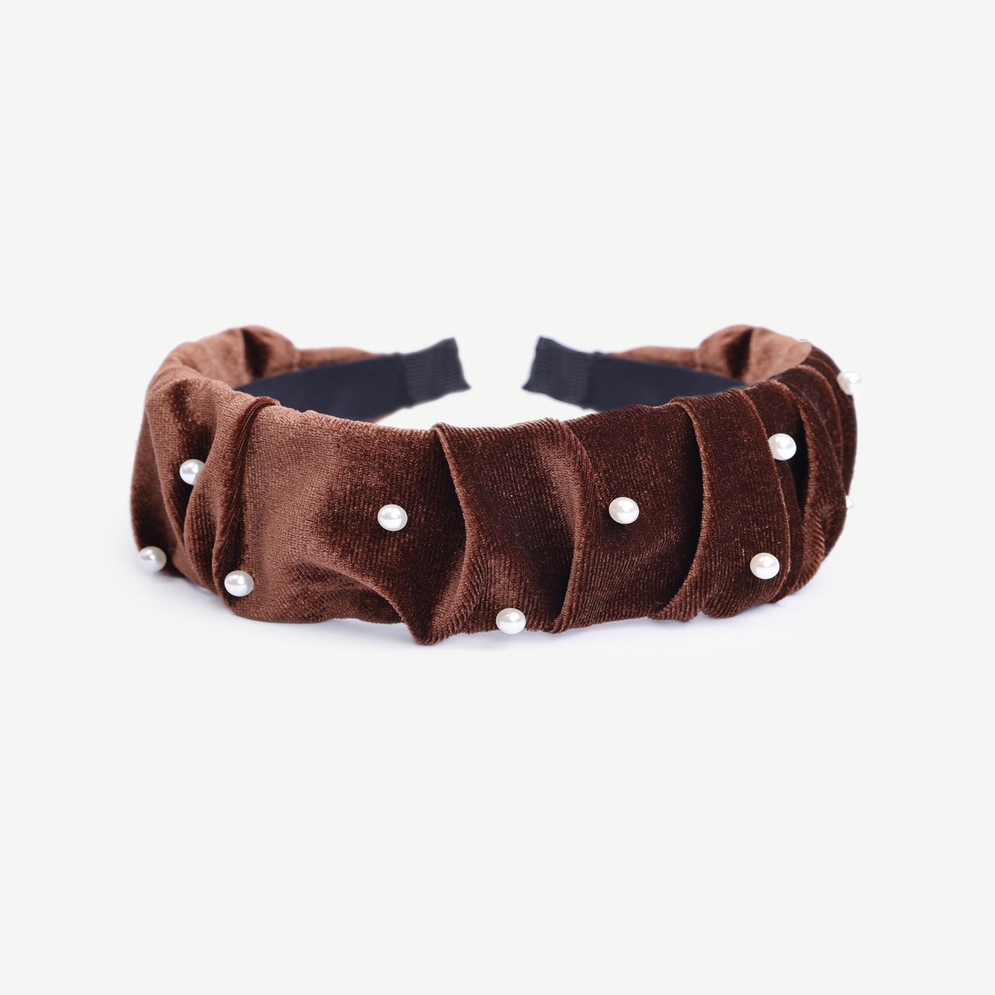 YARGICI Boncuk Detaylı Kadife Taç