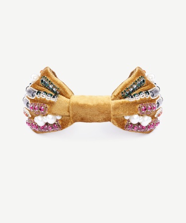  YARGICI Akrilik İnci Detaylı Kadife Taç