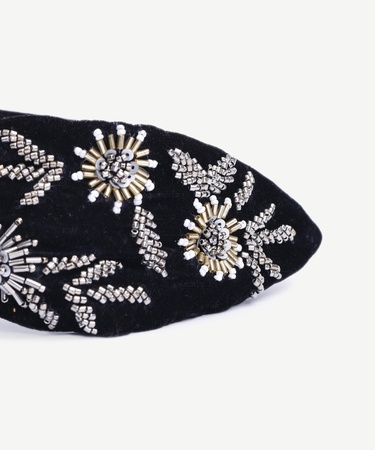  YARGICI Boncuk Detaylı Kadife Taç